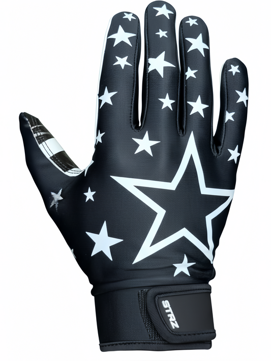 STRZ Reflective Football Gloves (Black)